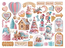 Stamperia Chipboard Die Cuts - Candy Christmas